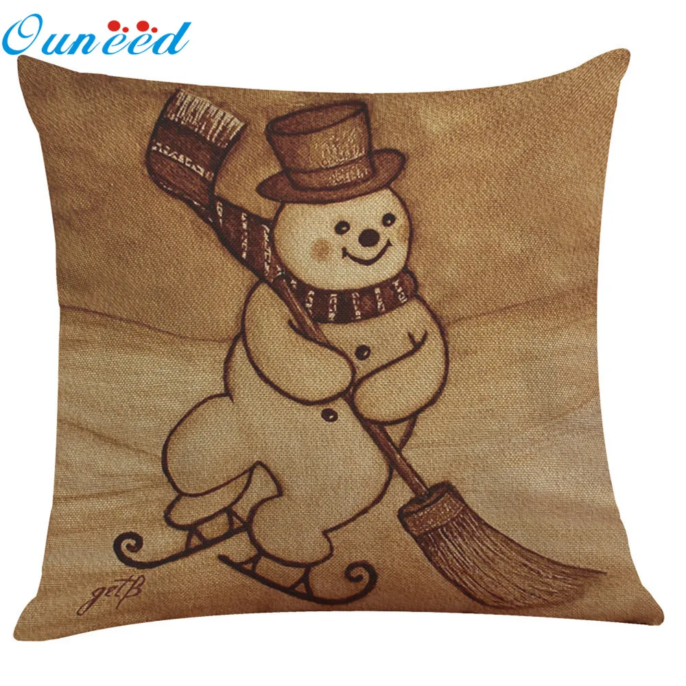 Ouneed Подушка Чехол Рождественский Санта Клаус чехол для подушки с принтом Милая