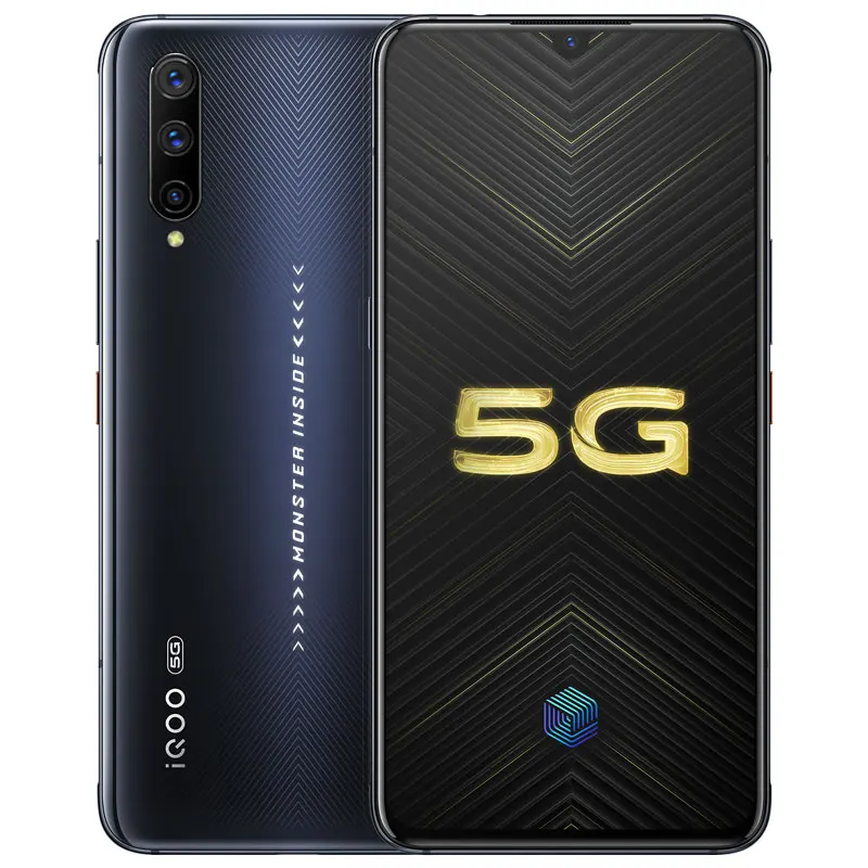 8G 256G Black Vivo iQOO pro 5g Snapdragon 855 Plus 6,4" супер AMOLED Поддержка NFC OTA обновление 4500 мАч 44 Вт Супер VOOC лицо+ сканер отпечатков пальцев ID 4 камеры - Цвет: 8G 256G Black