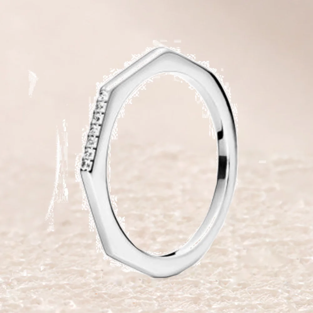 

198343CZ Silver Multifaceted Ring