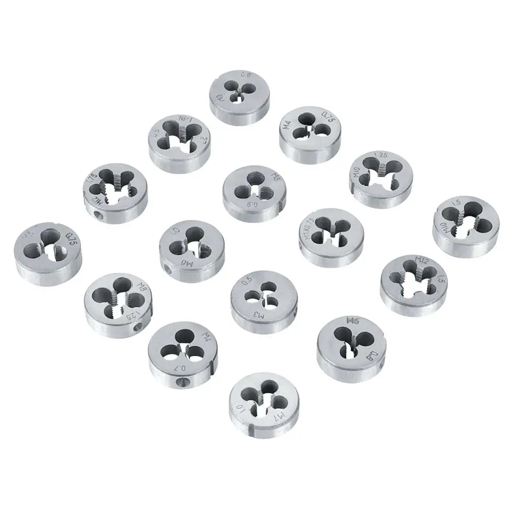 40Pcs M3-M12 Screw Nut Tap and Die Set With Adjustable Wrench Thread Gauge Heavy Duty Hand Tapping Tools Kit | Инструменты