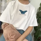 Новые летние винтажные модные футболки с надписью в стиле ins Harajuku Ulzzang, топы в стиле ins, свободная белая женская футболка в стиле панк