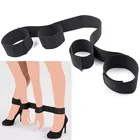 БДСМ наручники для секса игрушка для женщин Фетиш Силиконовые анальные затычки лодыжки манжеты ремешком пикантные Sm ноги Распорки наручники c