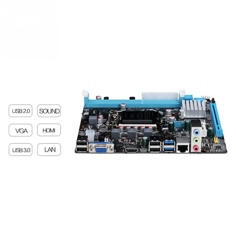 Новая Intel B75 Socket LGA 1155 Материнская плата Micro ATX 32 ГБ 2 DDR3 1066 1333 1600 USB 3 0 PCI E для Xeon Core i3 i5