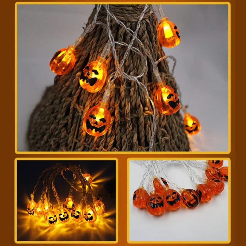 

Halloween Pumpkin LED String Lights Lantern House Party Garland Light Decoration Merry Christmas Tree Santa Claus Drop Ornament