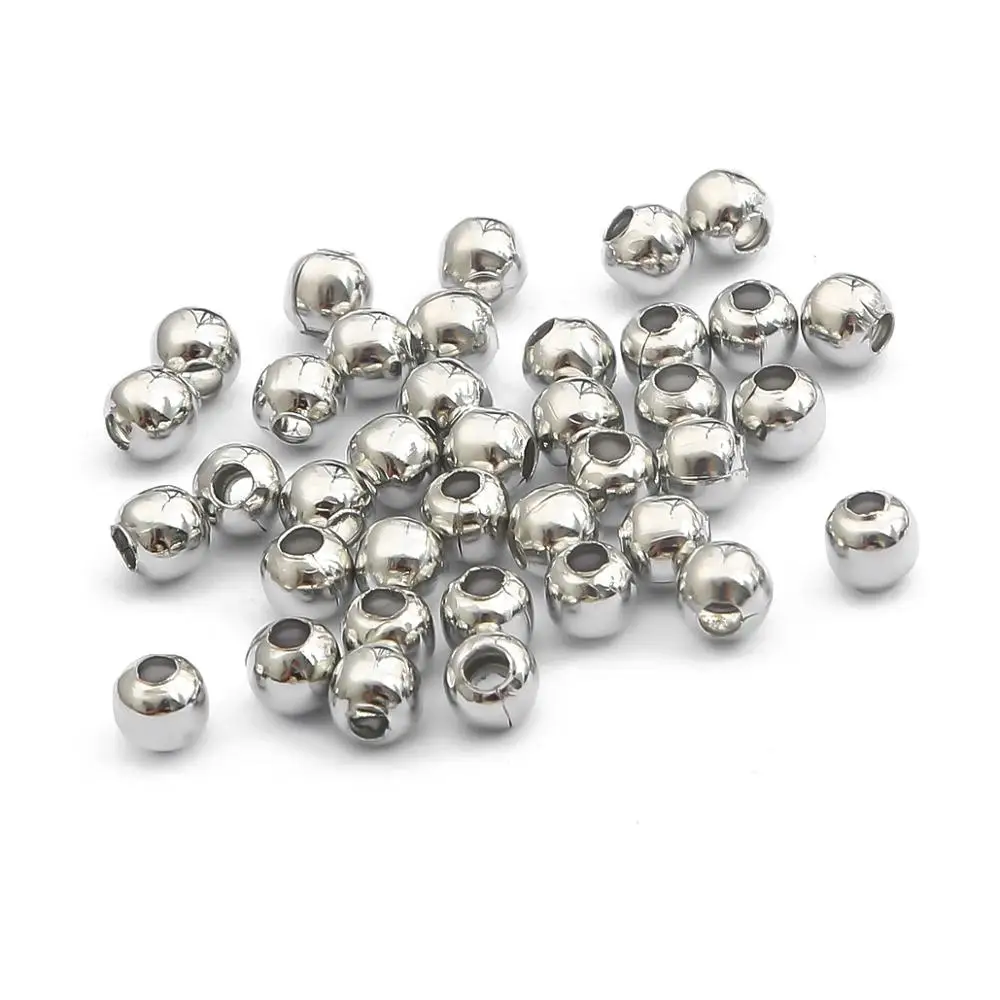 Золотистые/Бронзовые/серебристые металлические бусины диаметр 2/3/4 мм круглые