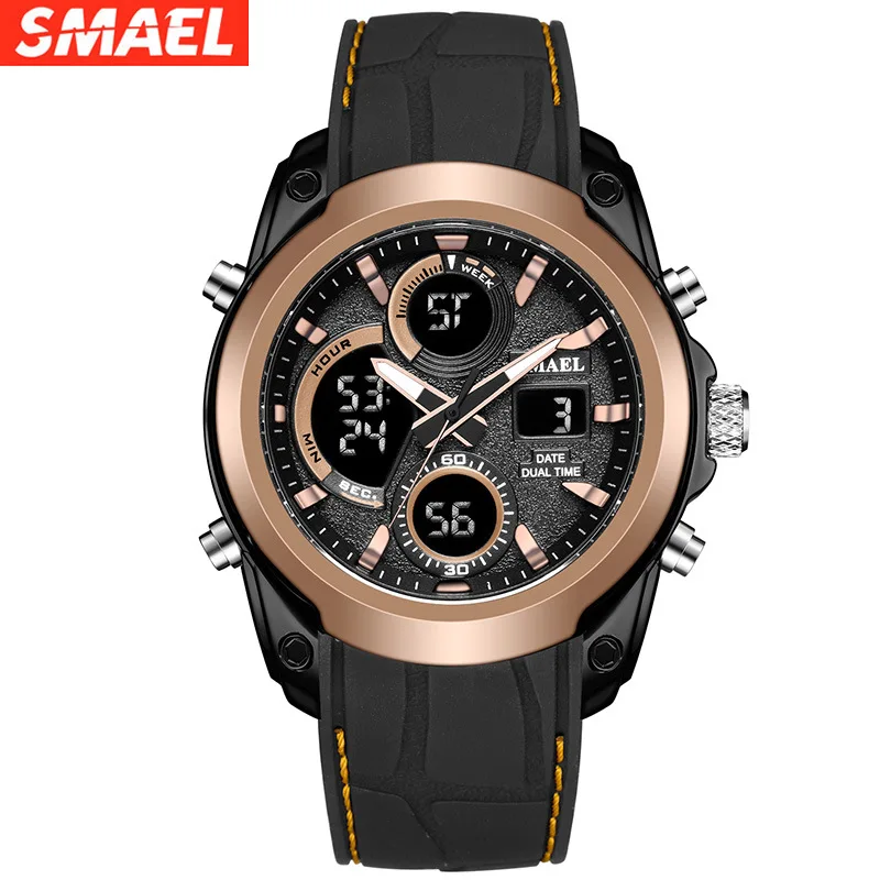 

New Watch Outdoor Sports Multifunctional Electronic Watch Men's Waterproof Leather Watch stainless steel watch