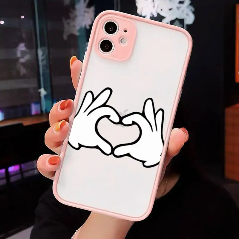 

Middle finger than heart Phone Cases Matte Transparent for iPhone 7 8 11 12 s mini pro X XS XR MAX Plus cover funda