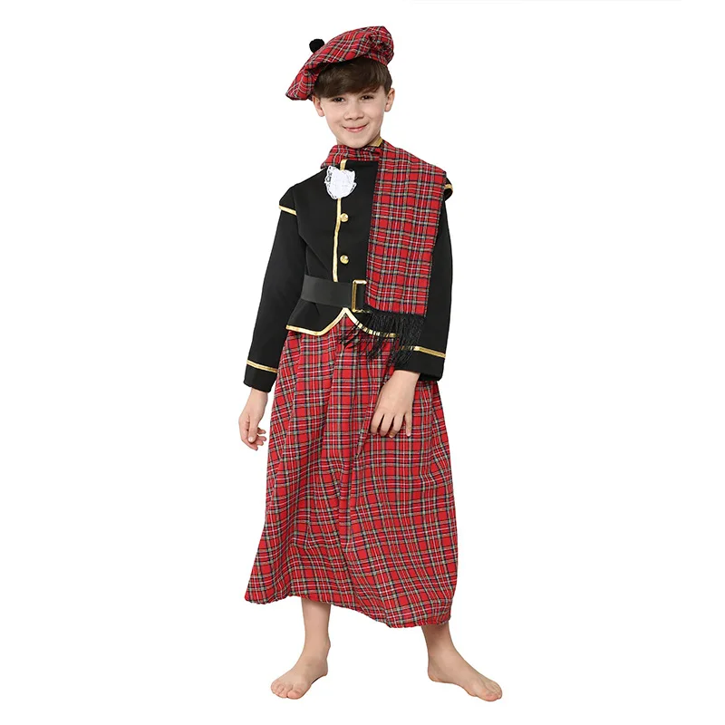 

Scottish Boys And Children's Halloween Game Show Festival Party Costume