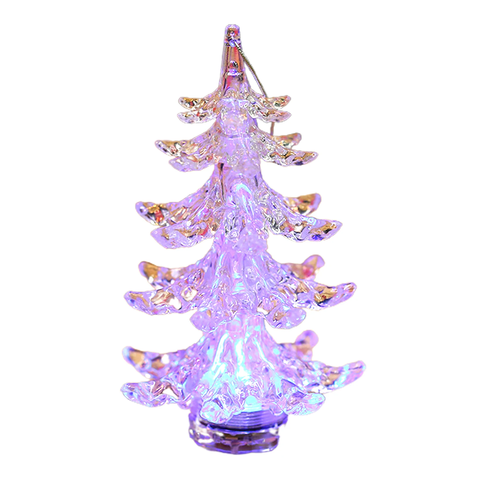 

1pc Christmas Tree Shape LED Luminous Transparent Mini Xmas Party Ornaments Decoration Wedding Birthday Home Decor