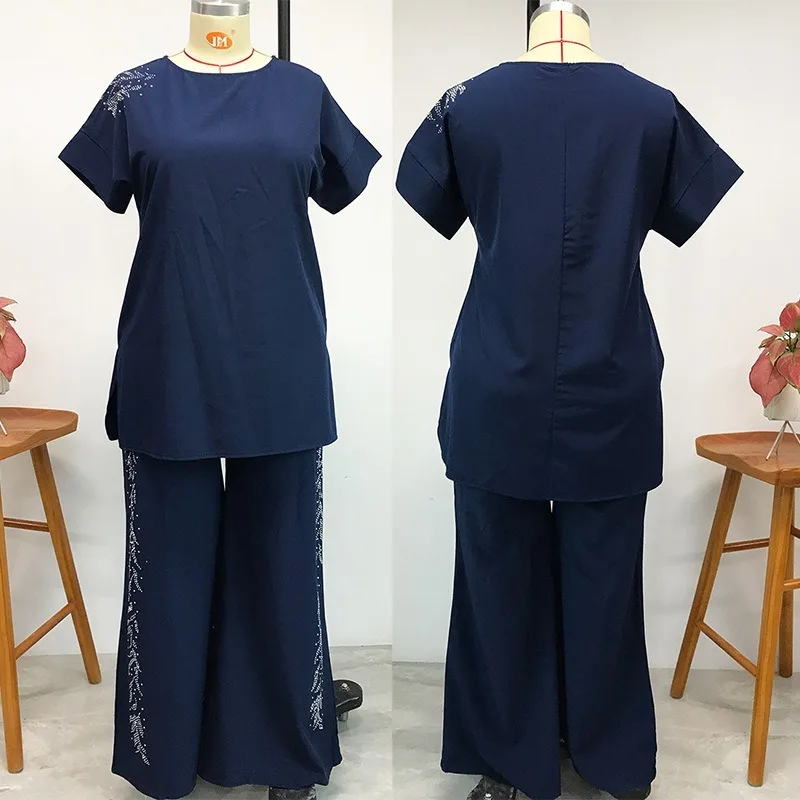 2 из двух частей комплект для женщин в африканском стиле летняя одежда Модных