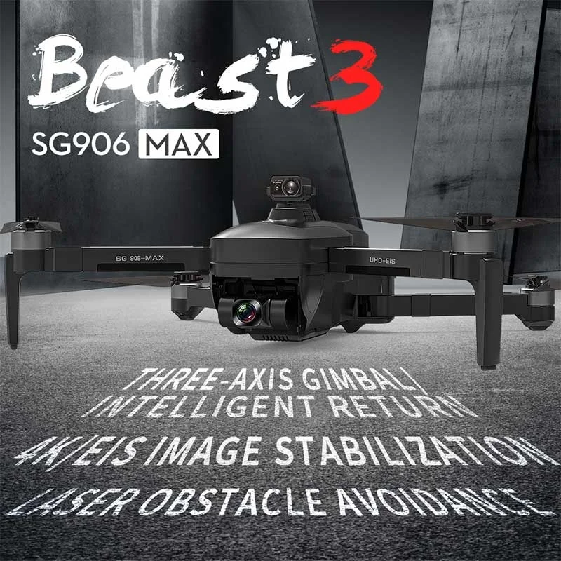 Квадрокоптер SG906 Pro3/Max EVO 3-осевой карданный 4K HD GPS Wi-Fi FPV |