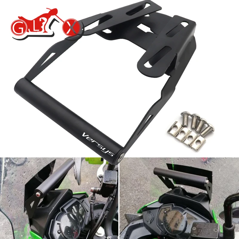 

Motorcycle Accessories for Kawasaki VERSYS X300 X250 VERSYSX300 VERSYSX250 Front Stand Holder Smart Phone GPS Bar Mobile Holder