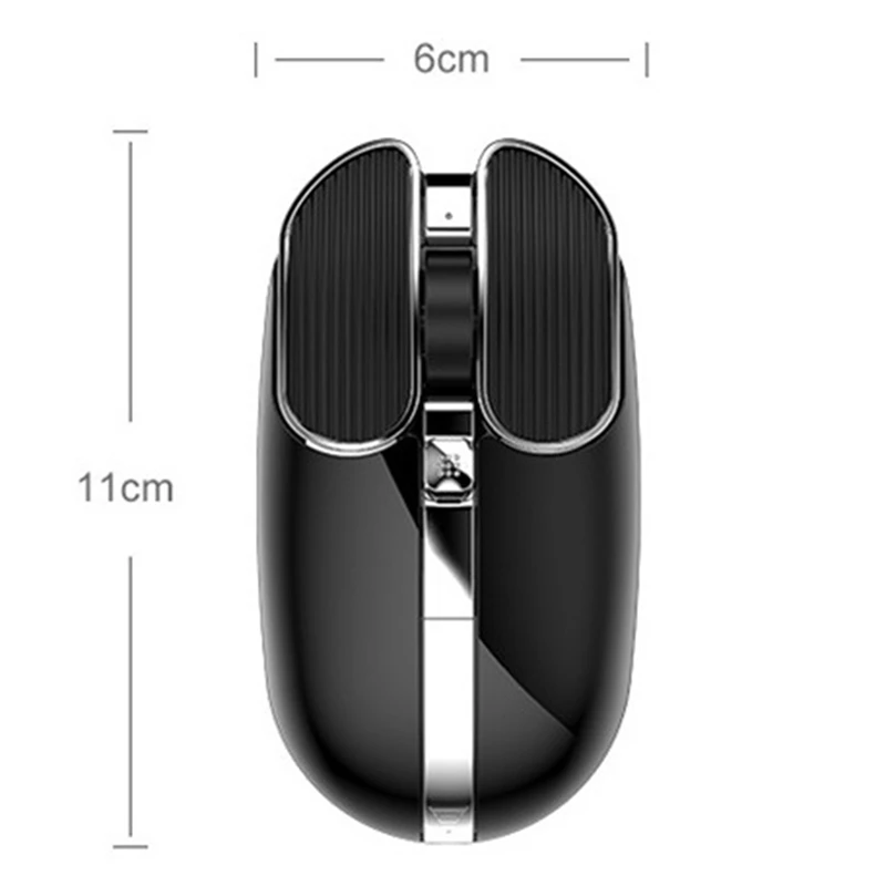 

Bluetooth 5.1 2.4G Wireless Single-Mode Rechargeable Mouse Mute Mouse Wireless Suitable for Mac PC Laptop