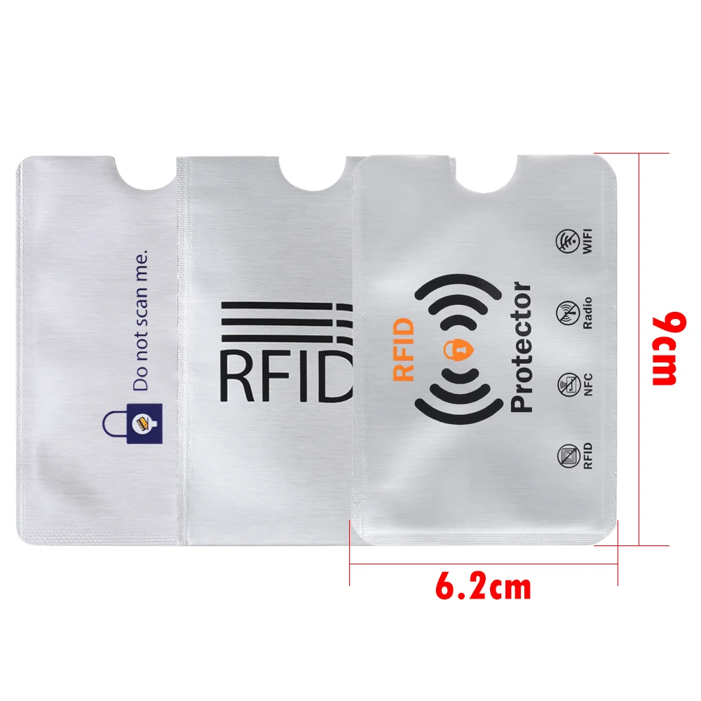 10 шт Противоугонный с защитой от RFID, для карт протектор рукав для предотвращения сканирования неавторизованного сканирования держателя карты аксессуары