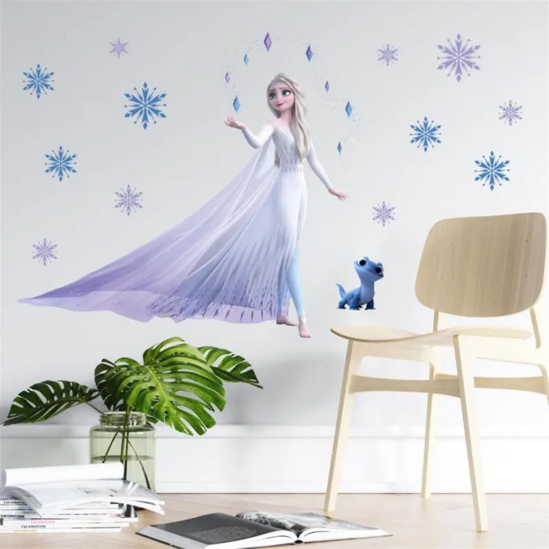 Vivid Cartoon  Frozen False window Wall Stickers For Kids Room  Bedroom DIY Wall Decoration  3D Anna Princess Movie Posters images - 6