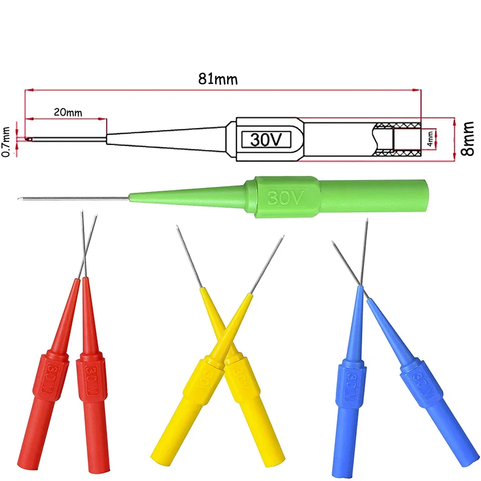 Тройниковый штифт тест зонды изоляция пирсинг иглы 15/10/5 силовые контактный набор