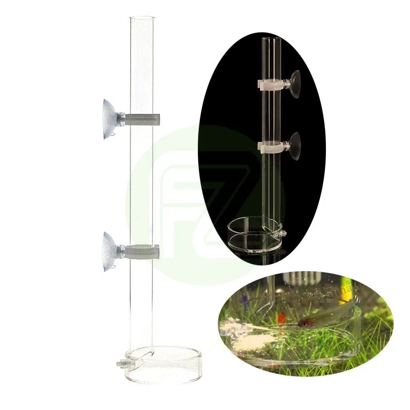 Acrylic Crystal Shrimp Fish Feeding Tube with Dish | Дом и сад