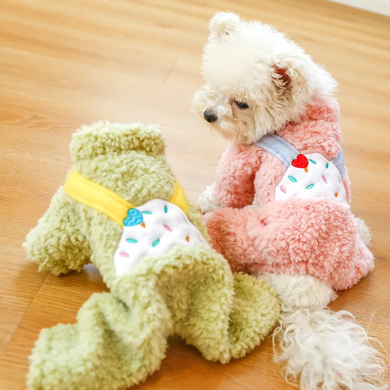 

Thicken Warm Dog Clothing Winter Dog Jumpsuit Coat Outfit Garment Puppy Costume Small Dog Clothes Pet Apparel Products Supplies