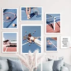 Настенная картина для теннисной площадки, спорта, фитнеса, настенная Картина на холсте, скандинавский постер и принты, настенные картины для гостиной, декор стадиона