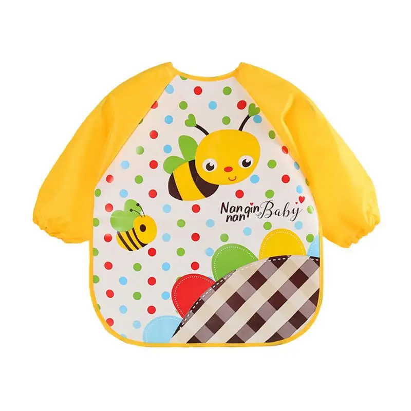 Baby Boys Girls Long Sleeve Waterproof Feeding Art Apron Bib Smock Cute Animal Bibs Cloths Toddler Kids Accessories | Детская одежда и