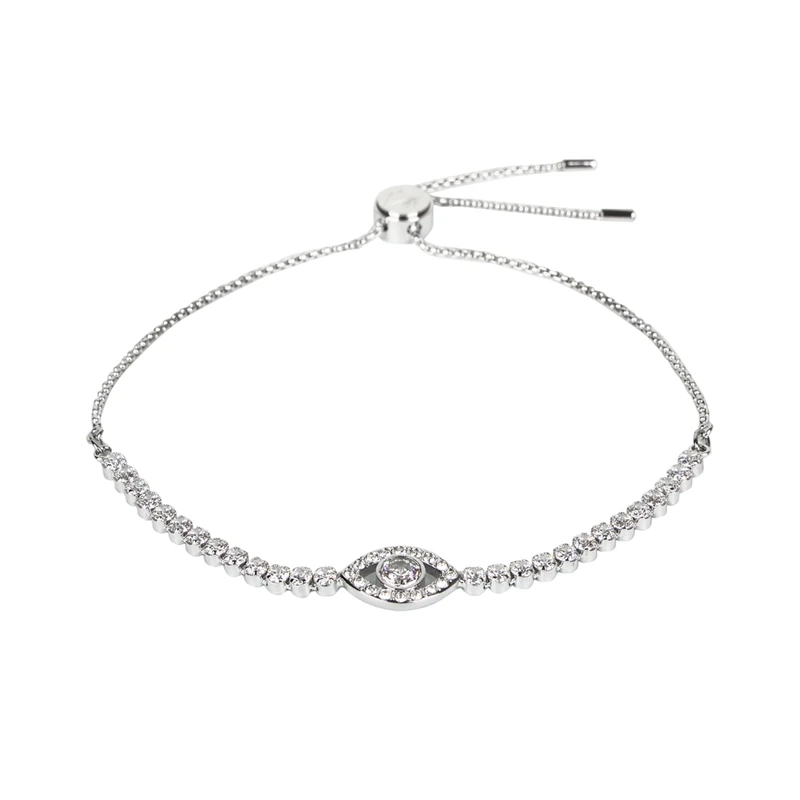 Silver 5368546 Подлинный и абсолютно браслет Swarovski Duo Evil Eye - Окраска металла: Silver 5368546
