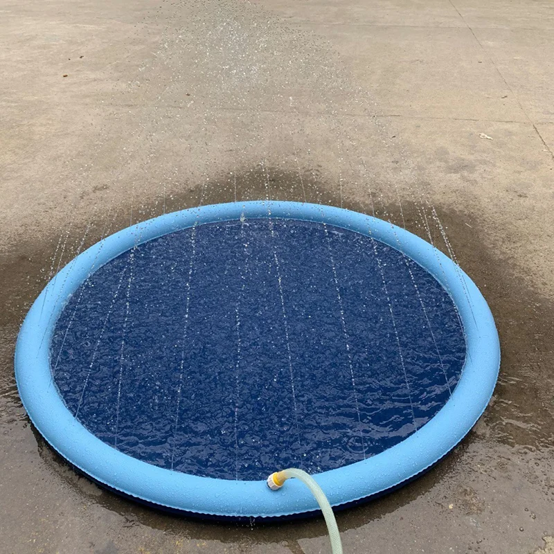 

Pet Sprinkler Pad Play Cooling Mat Swimming Pool Outdoor Inflatable Water Spray Pad Mat Tub For Dog Summer Cool