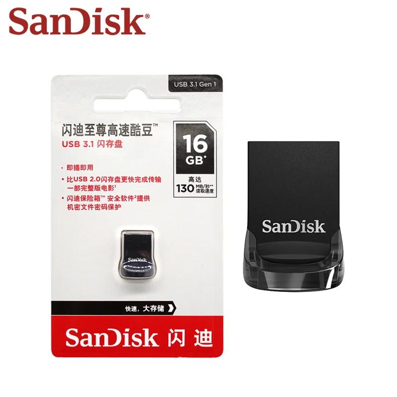 SanDisk CZ430 USB флэш накопитель 64 ГБ 128 мини высокоскоростной 16 32 карта памяти 3 1|USB