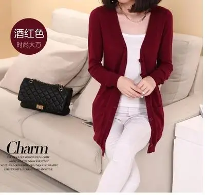 

Cashmere cardigan sweater women tops 2020 autumn winter Streetwear V-Neck jumper robe pull femme hiver knitted long cardigans