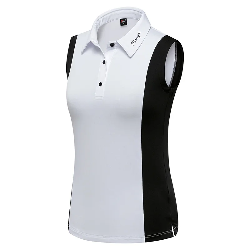 TTYGJ Summer Golf Clothes Women's Sports Leisure Suit Sleeveless Tank Tops Shirt Slim Short Skirt Golf Clothing  Golf Shirt