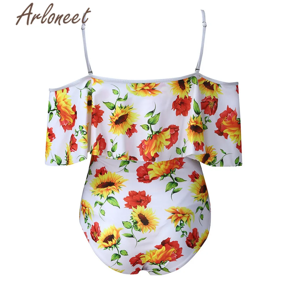 ARLONEET Women Maternity Swimwear One Piece Sun Flower Push Up Bikini Ruffle Swimsuit Bathing Suit Summer Pregnant Clothes | Спорт и
