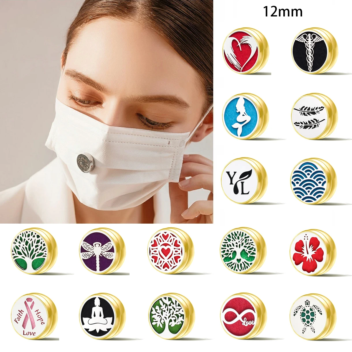 Брошь в виде стрекозы с рассеивателем эфирного масла 12 мм | Украшения и