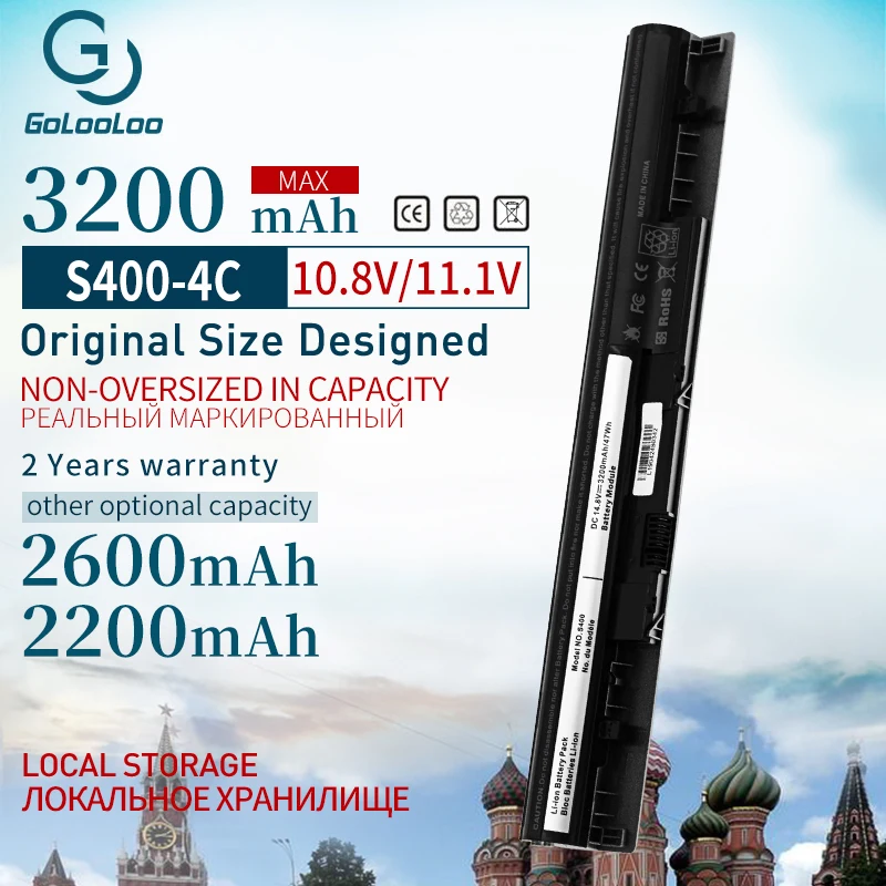 Golooloo 4 Ячеек новый ноутбук батарея 4ICR17/65 L12S4Z01 L12S4L01For LENOVO I1000 для IdeaPad Flex14 S300 S310 S400 S405