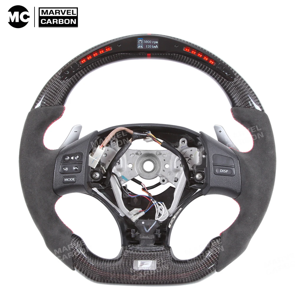 

Carbon Fiber LED Red Steering Wheel for Lexus IS