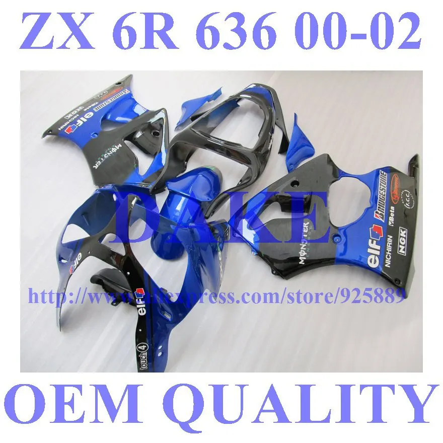 

Fairings Kit For NINJA ZX6R 00-02 ZX-6R 636 00 02 ZX6R 2000 2001 2002 ZX6R 00 01 02 Freecustom Fairing Kit ZL00HH