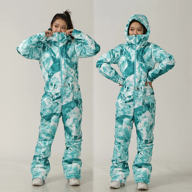 Зимний Лыжный комбинезон 2021 Женский Водонепроницаемый с капюшоном женский
