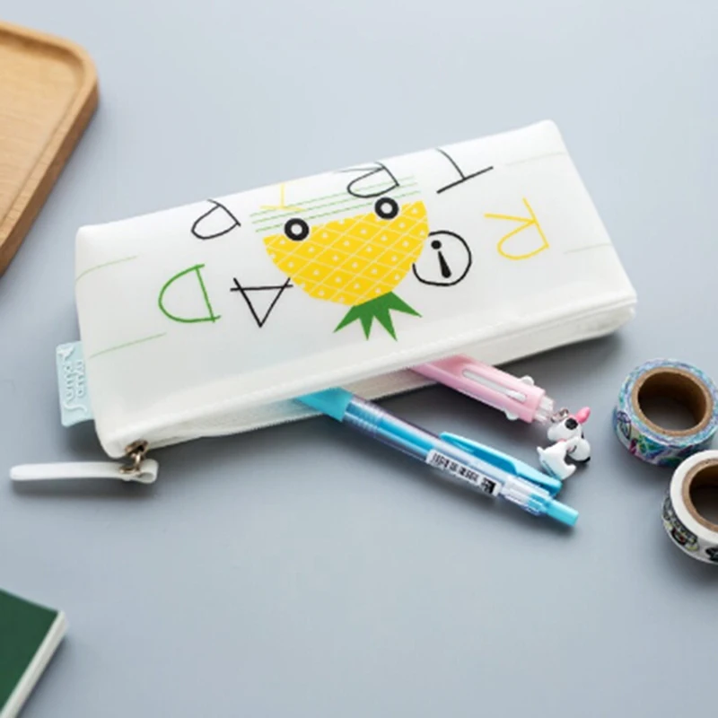 Милый силиконовый чехол-карандаш для школы Kawaii креативный фруктовый пенал