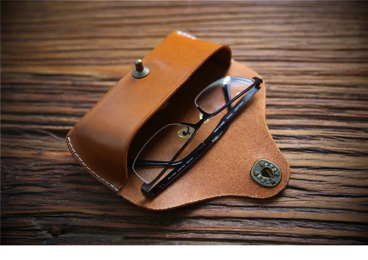 SIKU Cow Leather Eye Glasses Bag for Eyeglass High Quality Handmade Causal Jeans Belt Glasses Case Sunglasses Protector Case