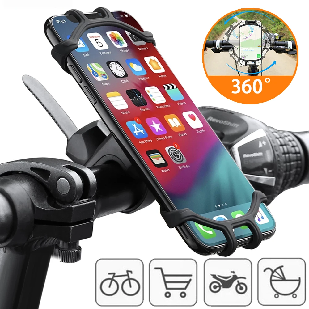 

Bike Phone Holder Bicycle Mobile Cellphone Holder Motorcycle Suporte Celular For iPhone Huawei Xiaomi Houder Fiets 360° Rotation