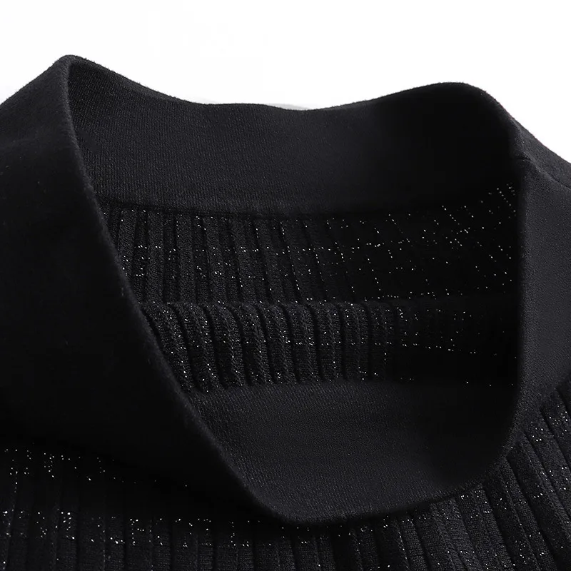 

Skirts High Waist Knitting A-Line Faldas Jupe Femme Women Spring Pleated Long Skirt Black Saia