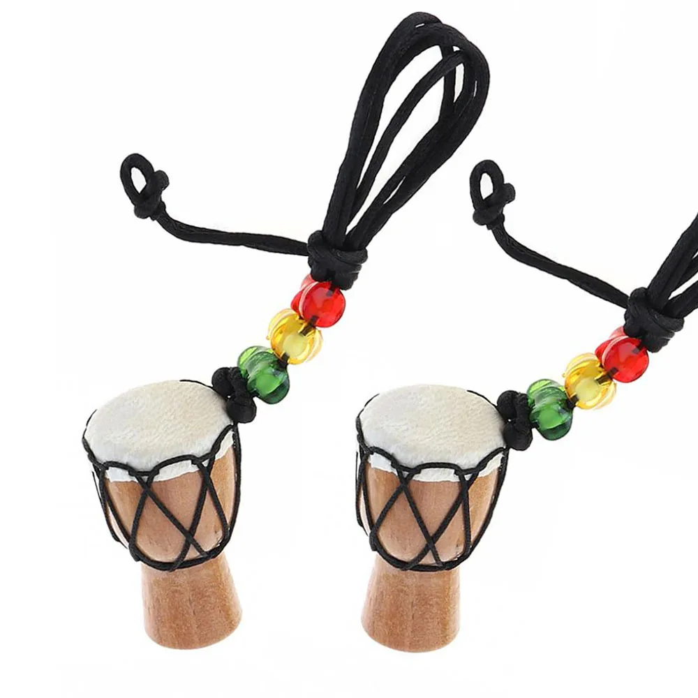 2 шт . мини Джамбе барабанщик индивидуальность Djembe кулон перкуссия музыкальный