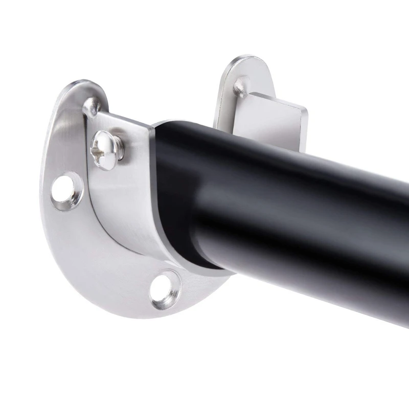 4 упаковки Сверхмощная Нержавеющая сталь шкаф стержень конец поддерживает полюс