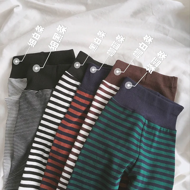 Осенне зимние пижамные комплекты в полоску из чистого хлопка для мальчиков и