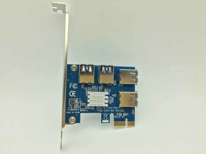 PCI-E 1X к внешним 4 слота PCI-e Райзер-карта PCIe от 1 до PCI express 16X адаптер Порт-усилитель