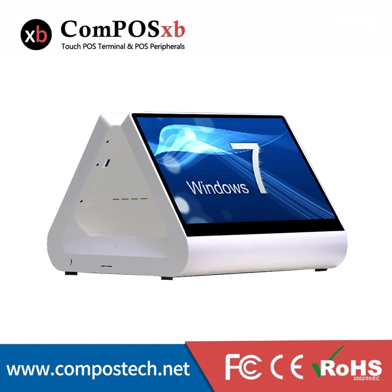 Мини POS машина 12 дюймовый емкостный сенсорный экран двойной система для книжного