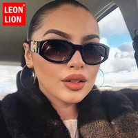 leonlion luxury brand designer sunglasses womenmen vintage small rectangle gradient sun glasses gradient pink shades for women