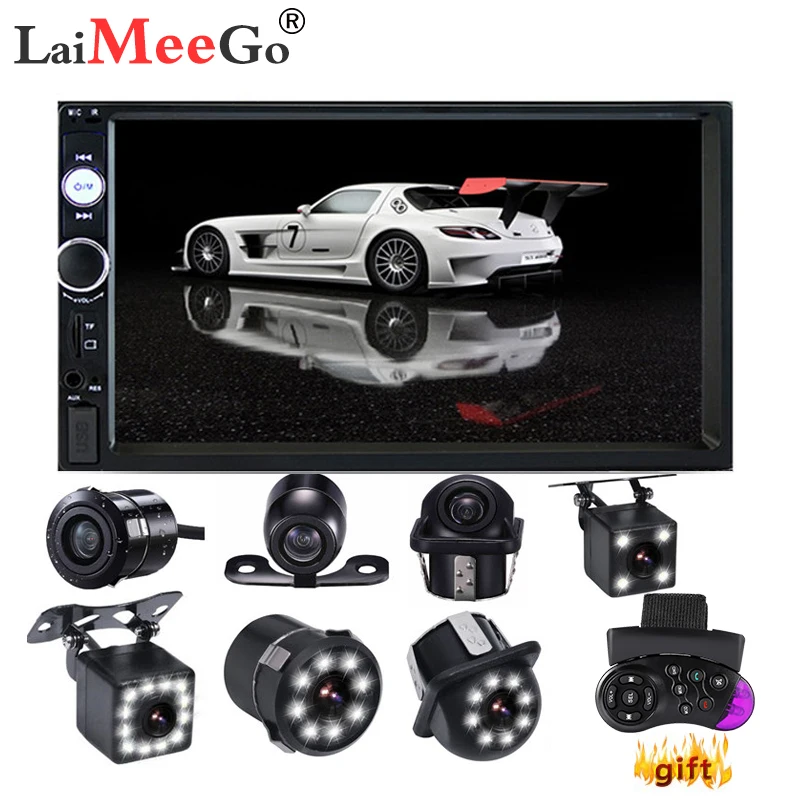 Автомагнитола MP5 плеер 2Din 7023B MirrorLink Bluetooth 7 ''сенсорный экран мультимедийный FM