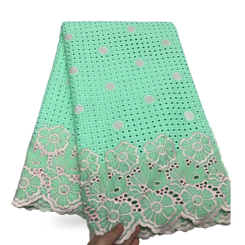 

Pink Swiss Voile Lace 2019 African Swiss Voile Cotton Lace Fabric with Stones Nigerian For Party