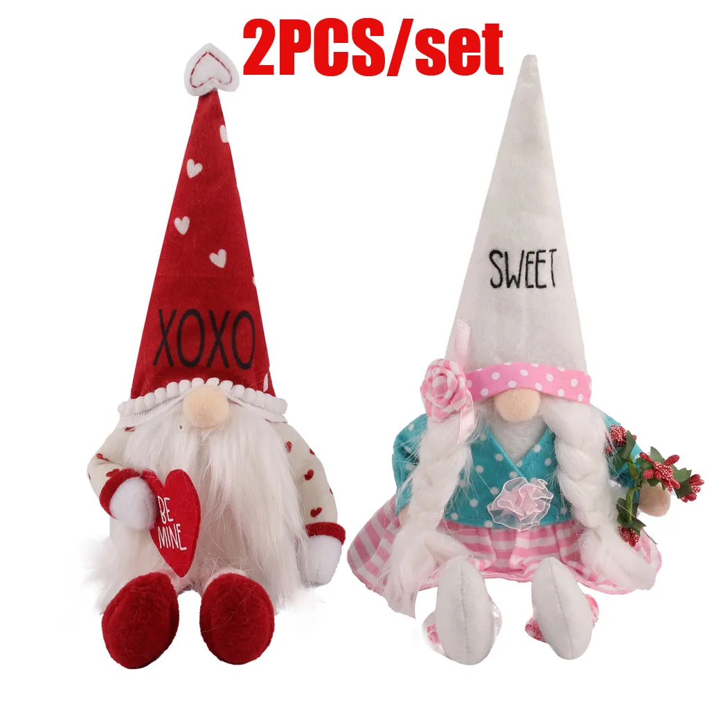 

2PCS valentines day bouquet Rudolph doll wedding decoration ornaments dolls decorative Home Decor Gifts Toys easter decoration