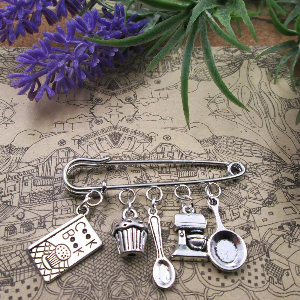 Горячая Распродажа брошь готовить lover печь книжного производства повара кекс