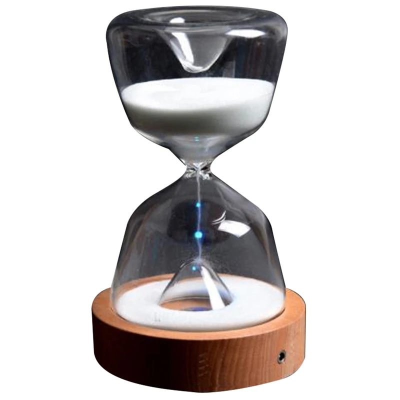 

Glass Hourglass Lights Timer LED Sand Glass Night Light Sleep Helper with Remote Control for Christmas